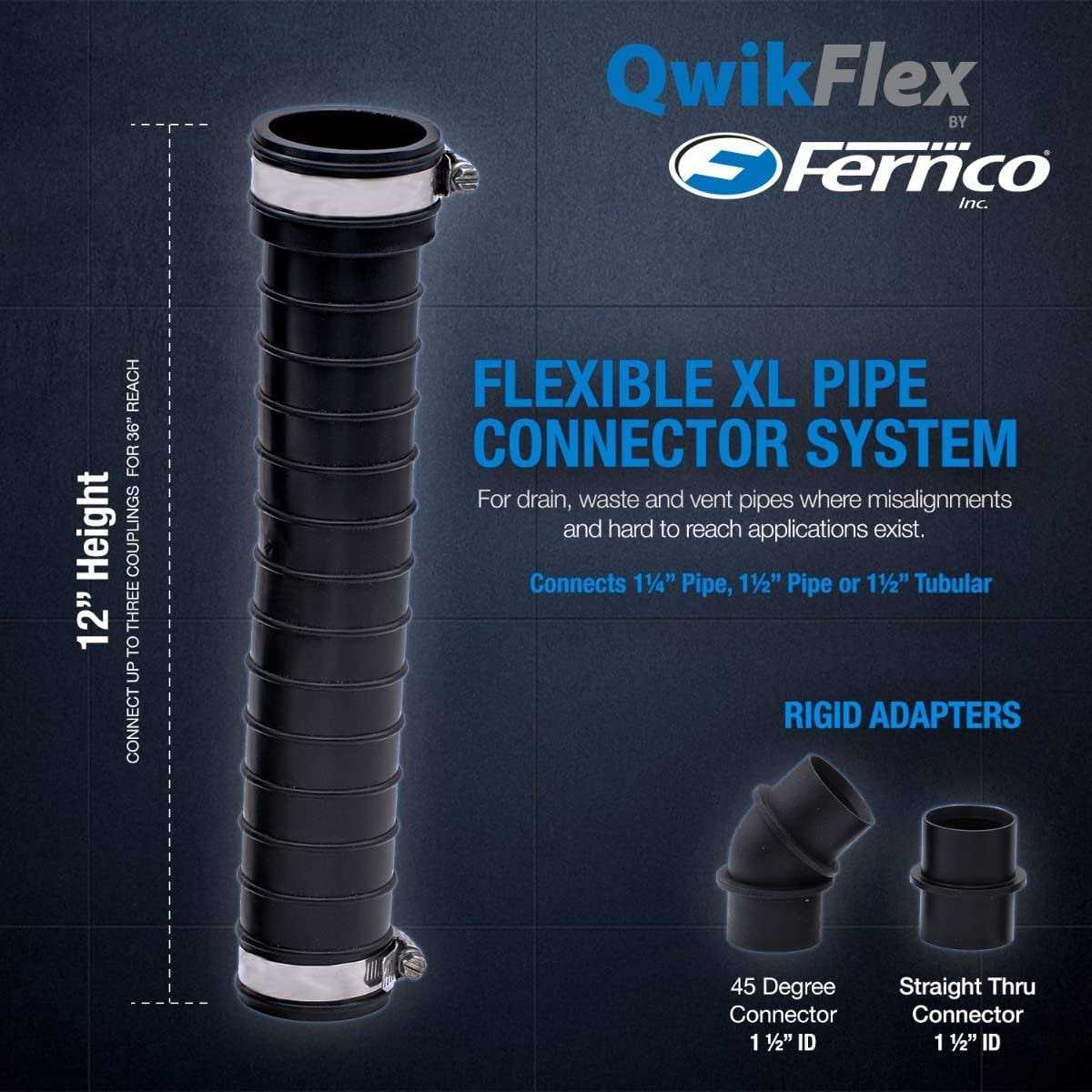 Fernco QwikCamp RV and Camper Sewer Waste Plumbing Connection System Kit with Slip Fit Coupling Adapter - MT - Mrs Treak