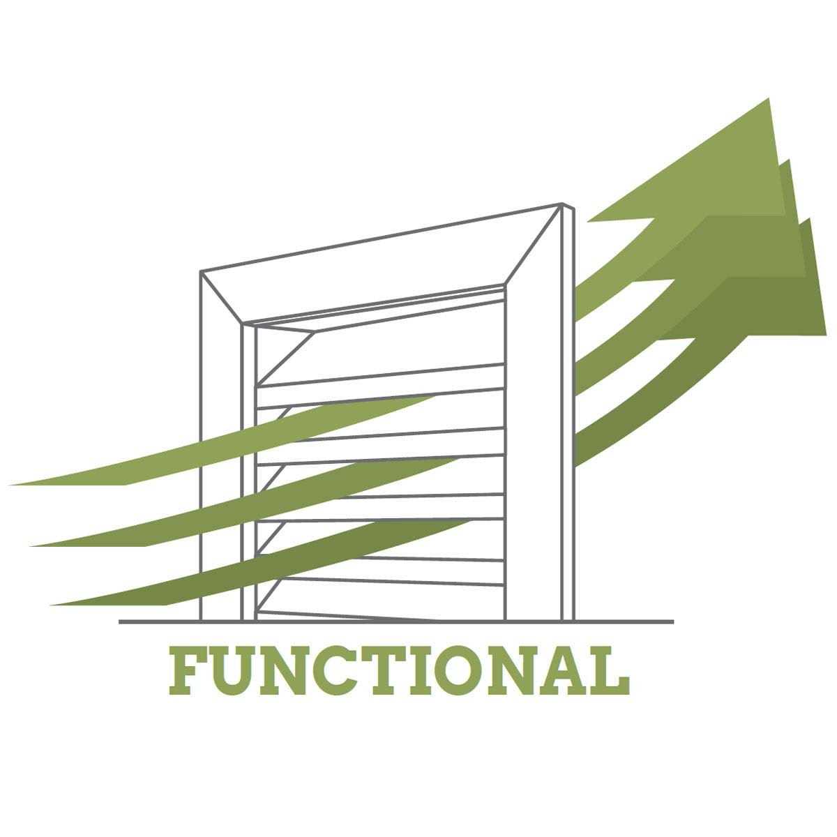 Vertical Functional Gable Vent with Flat Trim Frame Ekena Millwork GVPVE - MT - Mrs Treak