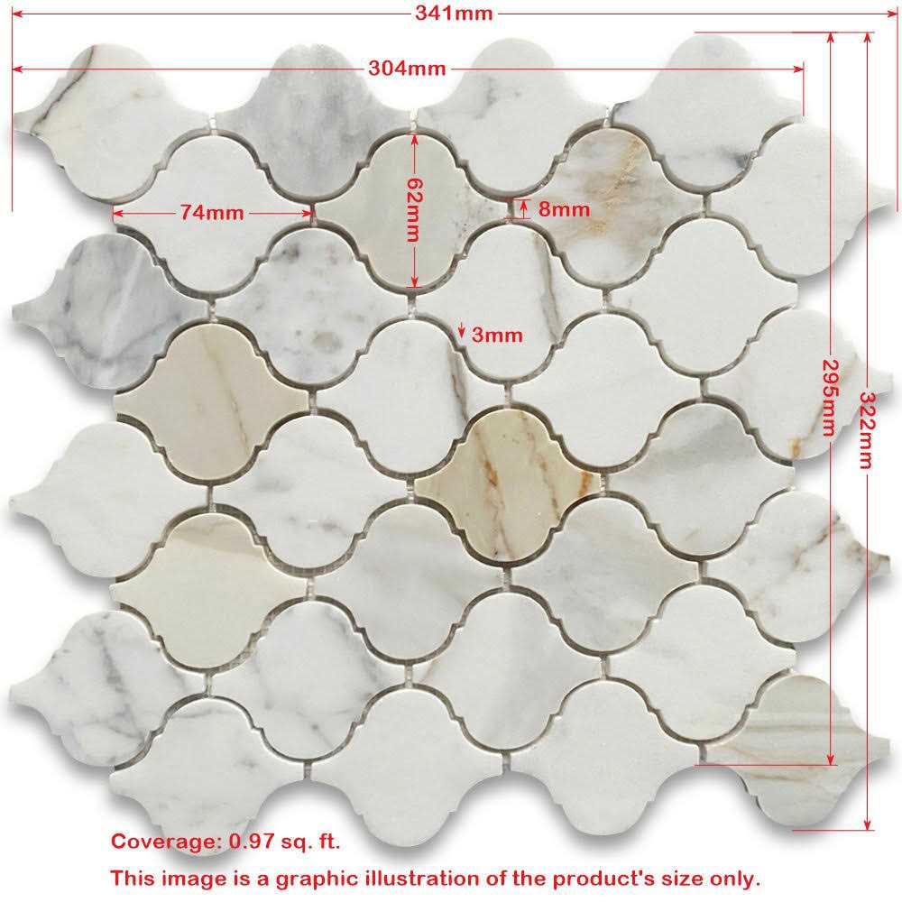 Marble Online Arabesque Marble Baroque Lantern Mosaic Tile - MT - Mrs Treak