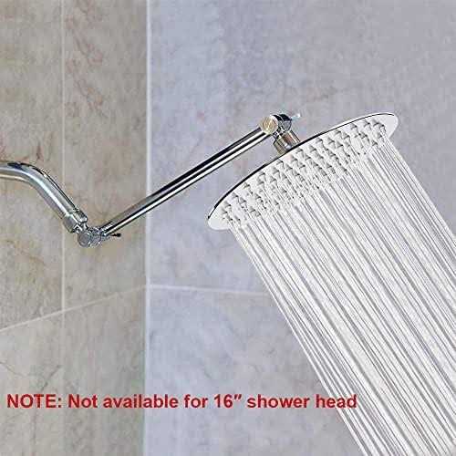 NearMoon 12 inch Shower head with 15 inch extension arm - MT - Mrs Treak