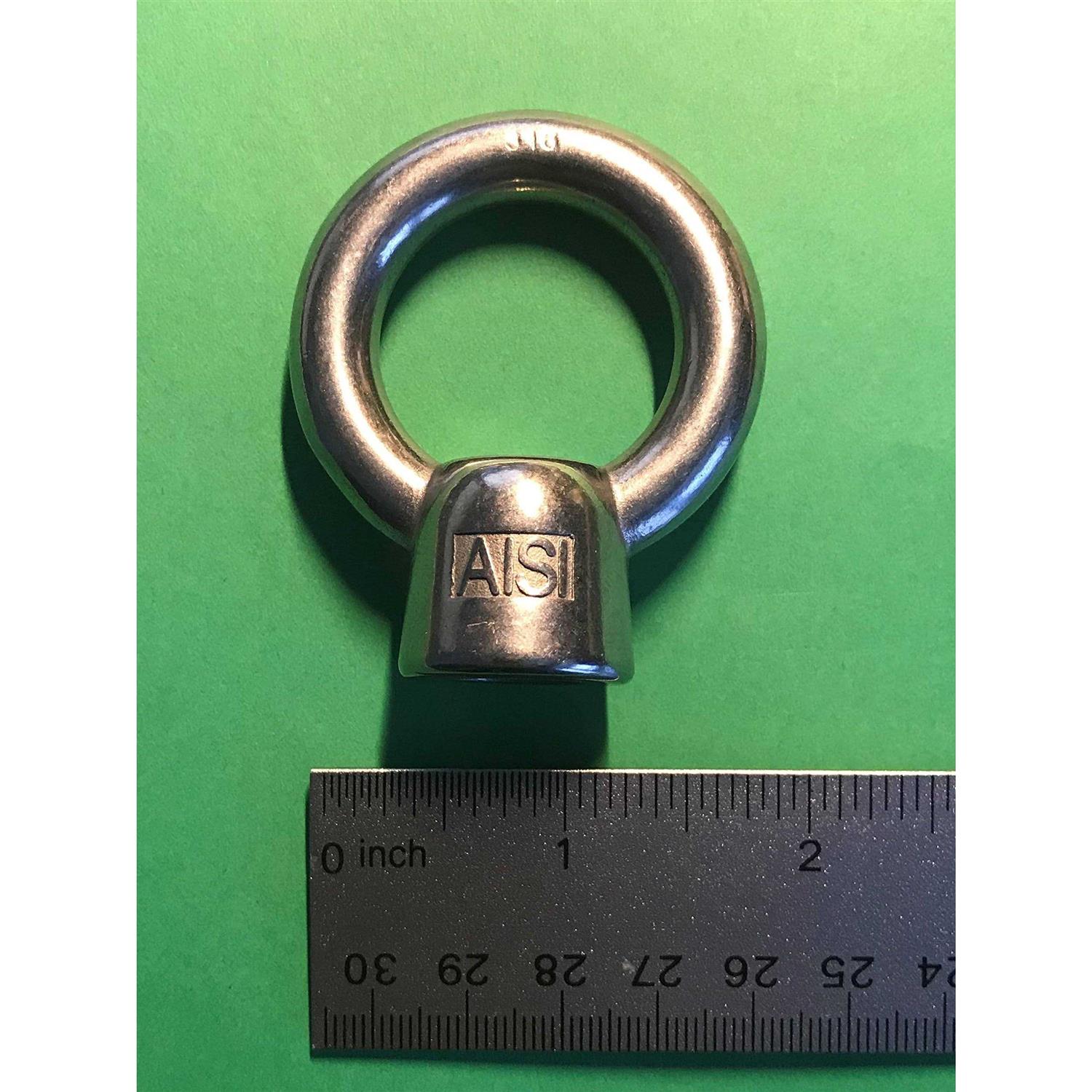 US Stainless Stainless Steel 316 Lifting Eye Nut UNC Marine Grade - MT - Mrs Treak