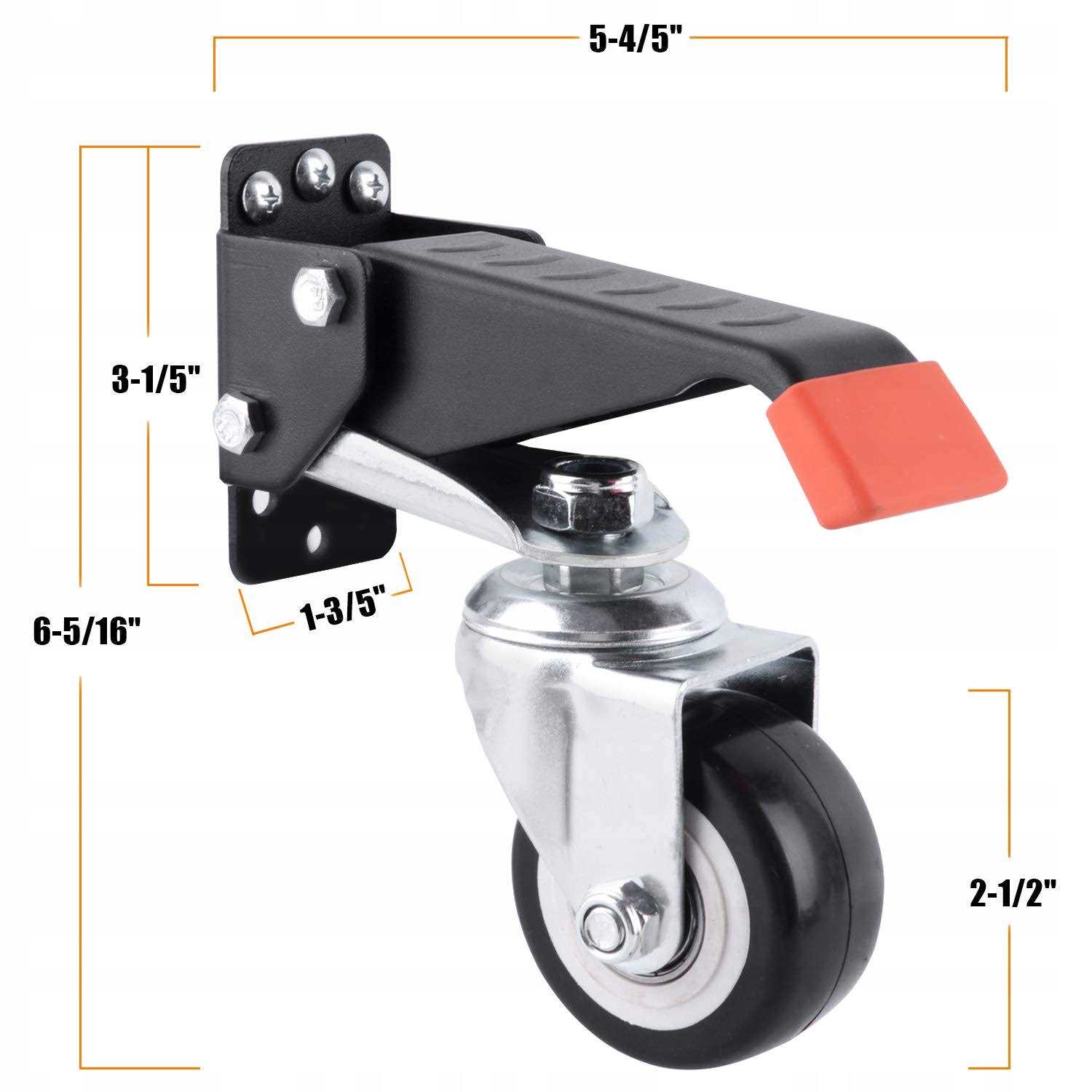 SPACEKEEPER Workbench Casters Kit 400KG 3 Inch Heavy Duty Retractable Caster Designed for Workbenches Machinery & Tables - MT - Mrs Treak
