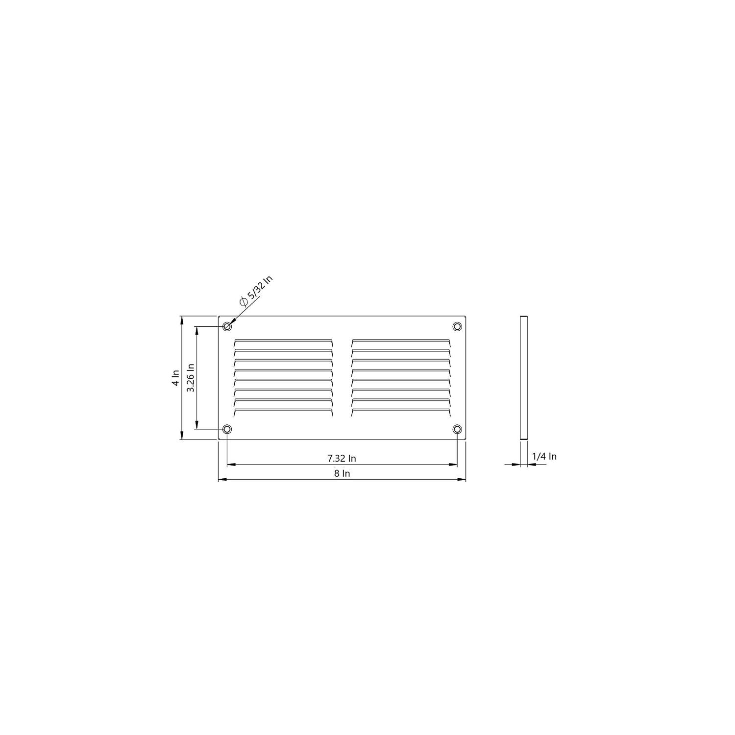 Ozo Brothers 4 Inch Air Register Cover Grille. Wall Register, Ceiling Register and Exterior Wall Vent Cover. Baseboard Heater Covers - MT - Mrs Treak