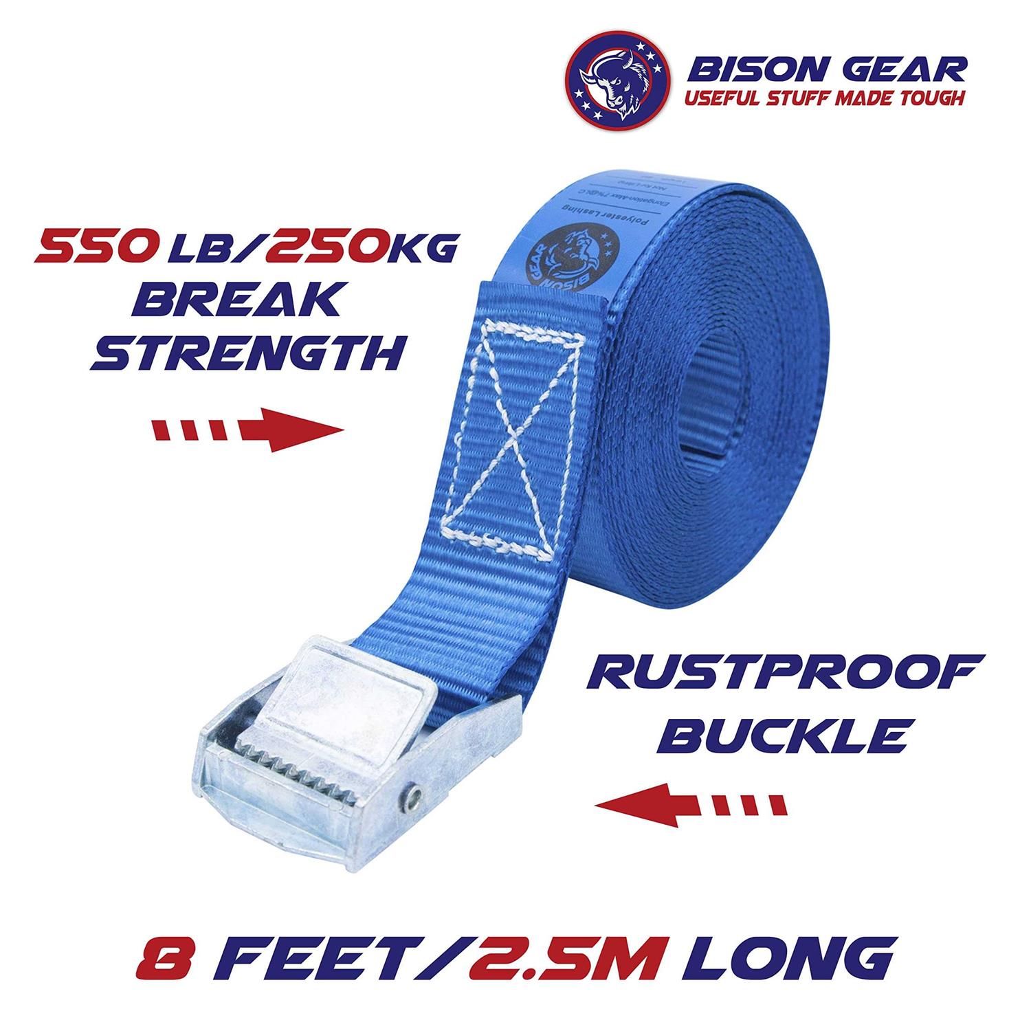 Tie Down Strap 15 ft Cargo Tie Down Lg 2 in Cargo Tie Down Wd 2VKP8 - MT - Mrs Treak