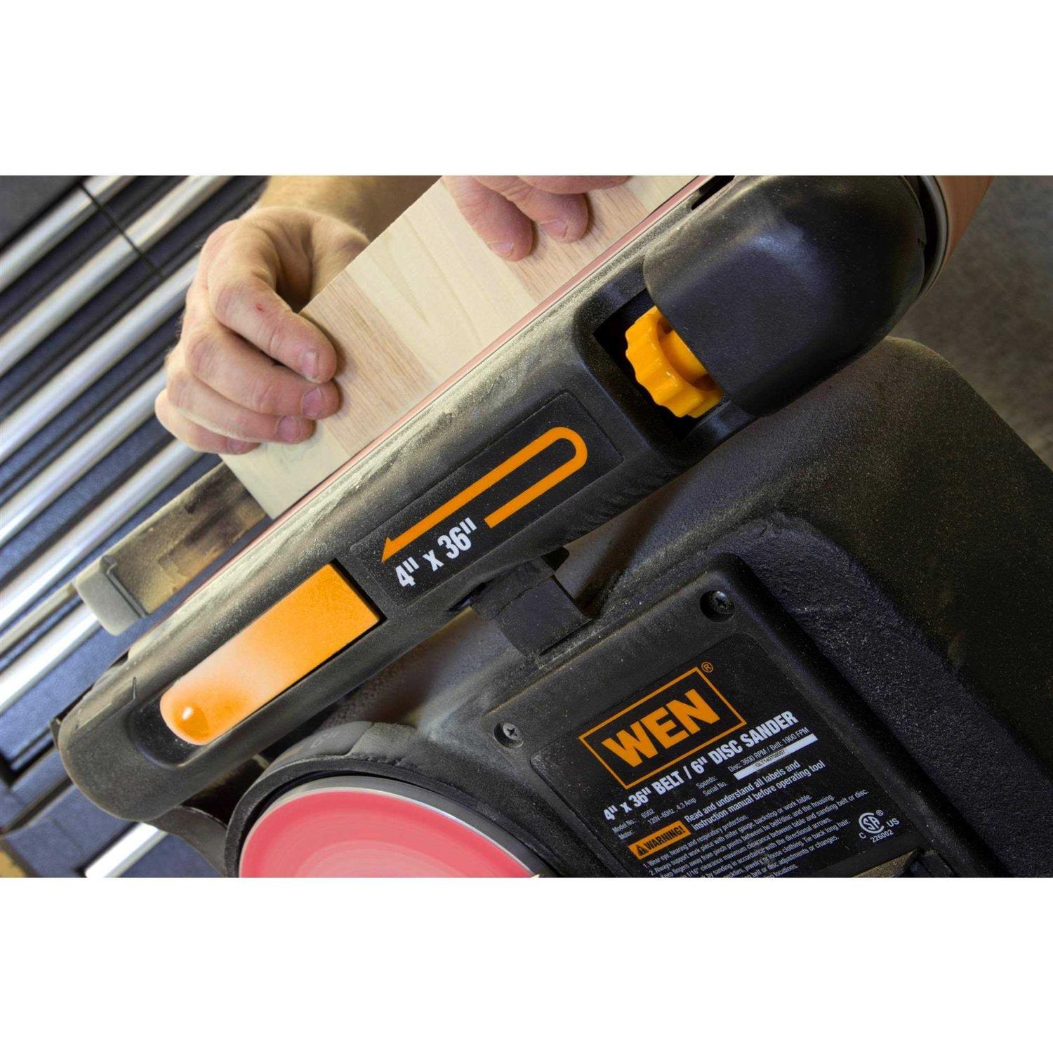 WEN 4.2-Amp 3-3/8-Inch Plunge Cut Compact Circular Saw with Laser, Carrying Case and Three Blades - MT - Mrs Treak