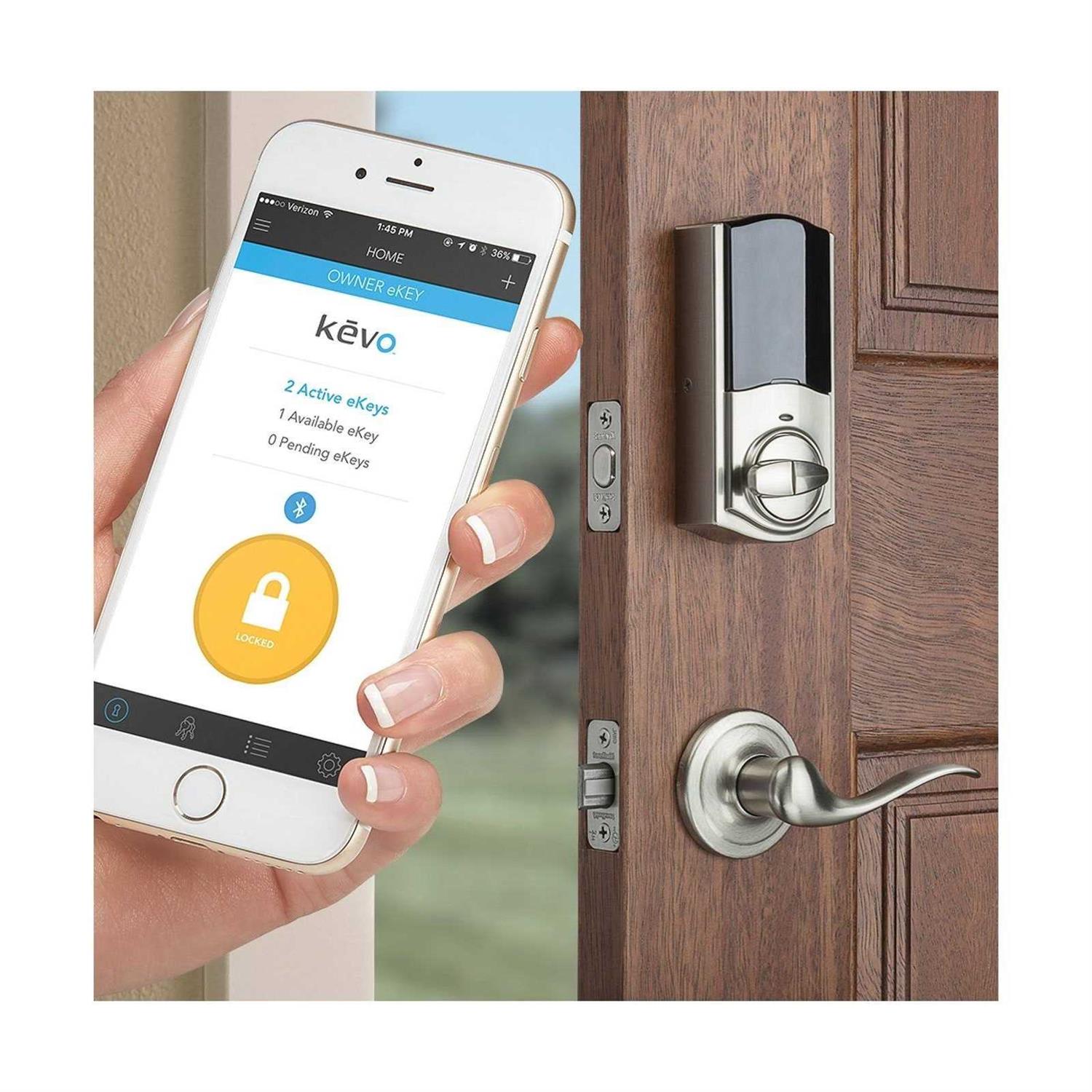 Kwikset Kevo 2nd Gen Touch-to-Open Bluetooth Smart Lock - MT - Mrs Treak