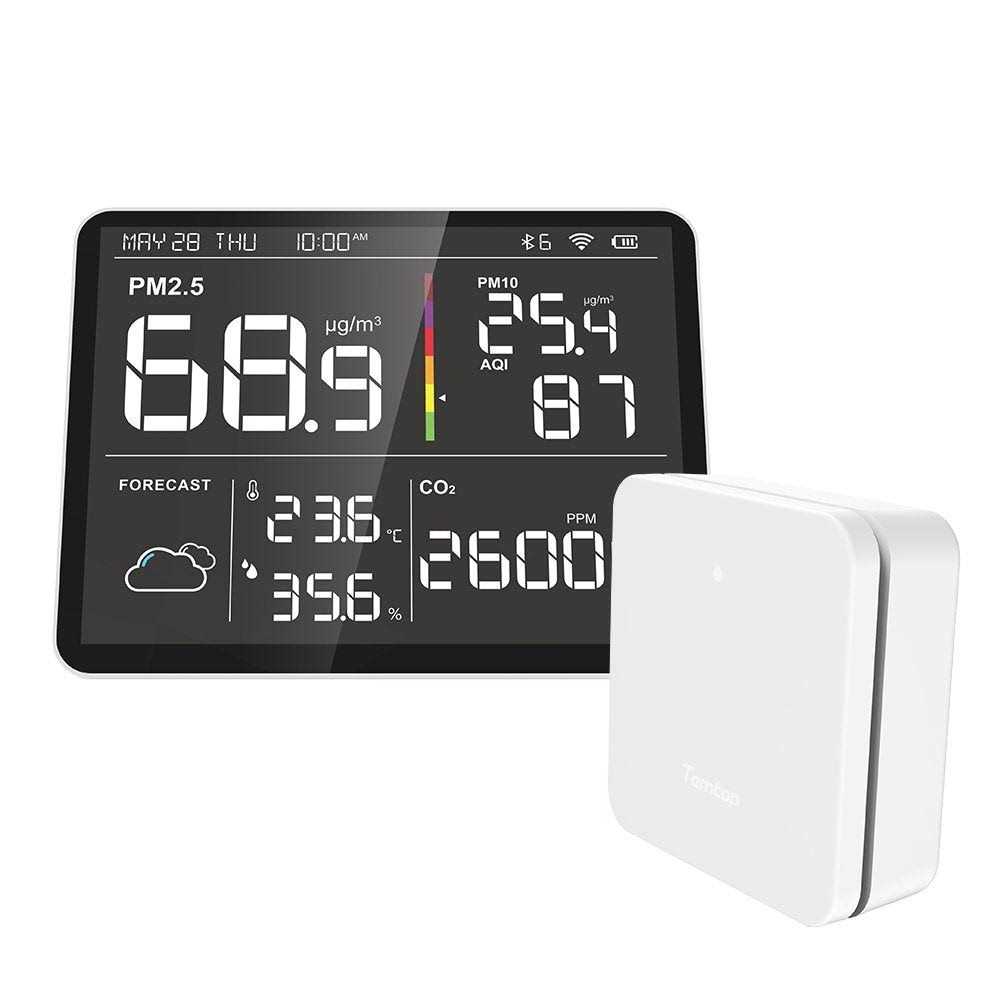 Temtop Air Quality Monitor Carbon Dioxide PM2.5 Pm10 Formaldehyde Temperature Humidity Air Detector - MT - Mrs Treak