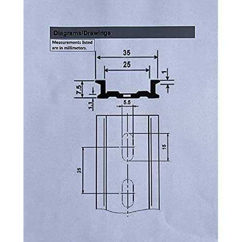T&G 20 Pieces DIN Rail Slotted Aluminum RoHS 8 Inches Long 35mm Wide 7.5mm High - MT - Mrs Treak