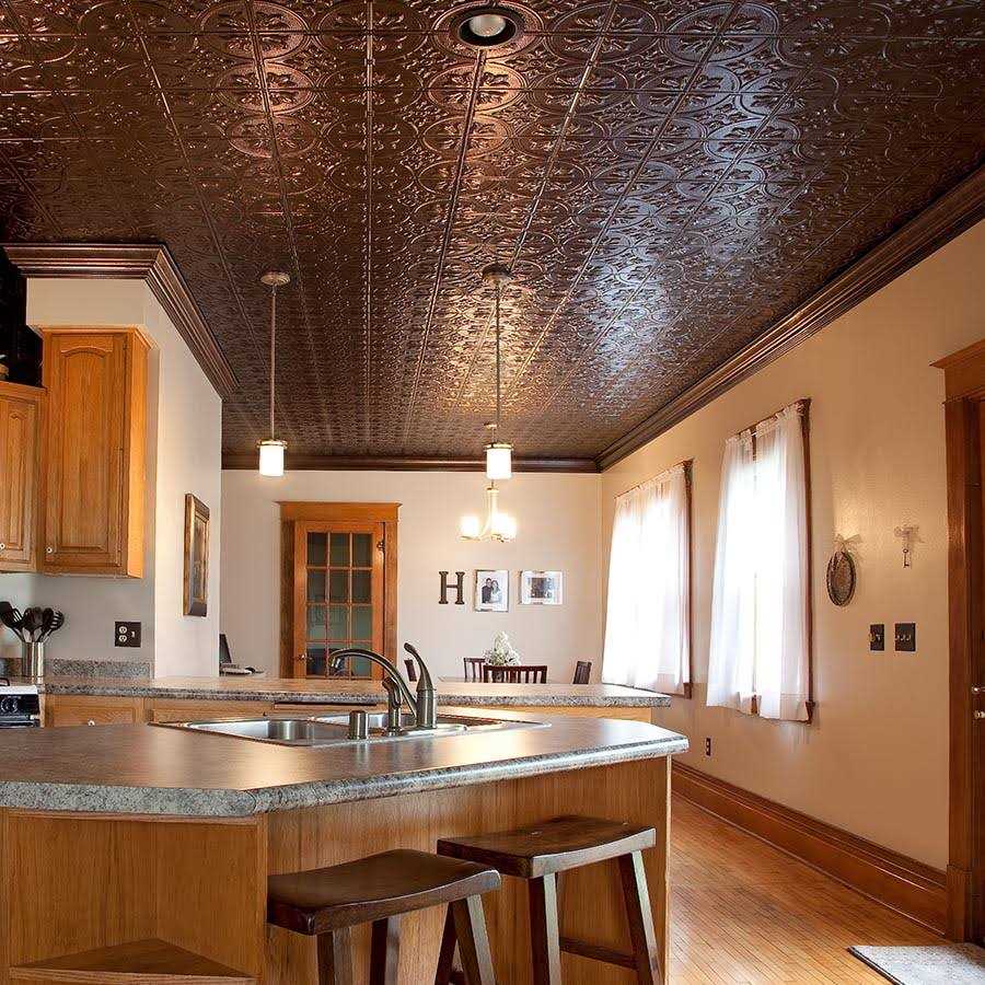 Fasade Traditional #2 2 ft. x 4 ft Glue Up Vinyl Ceiling Tile - MT - Mrs Treak