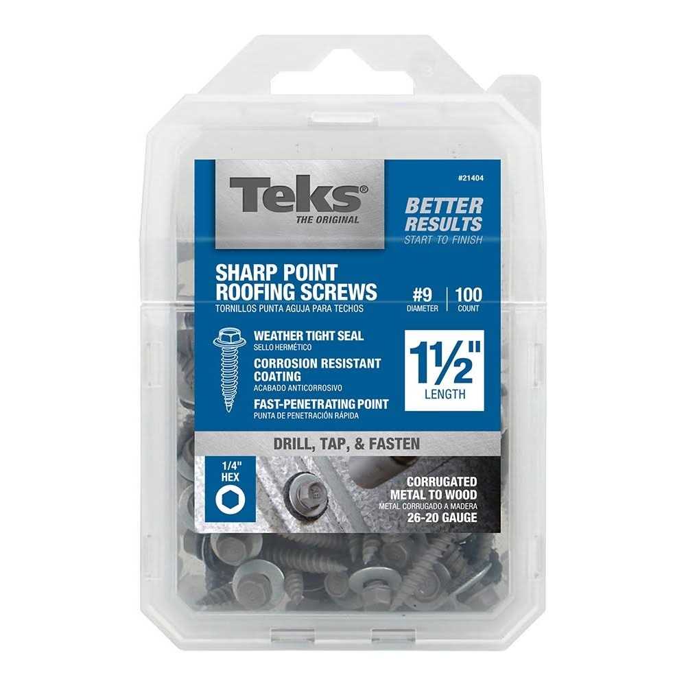 Teks Roofing Screw #9 x 1-1/2 21406 - MT - Mrs Treak
