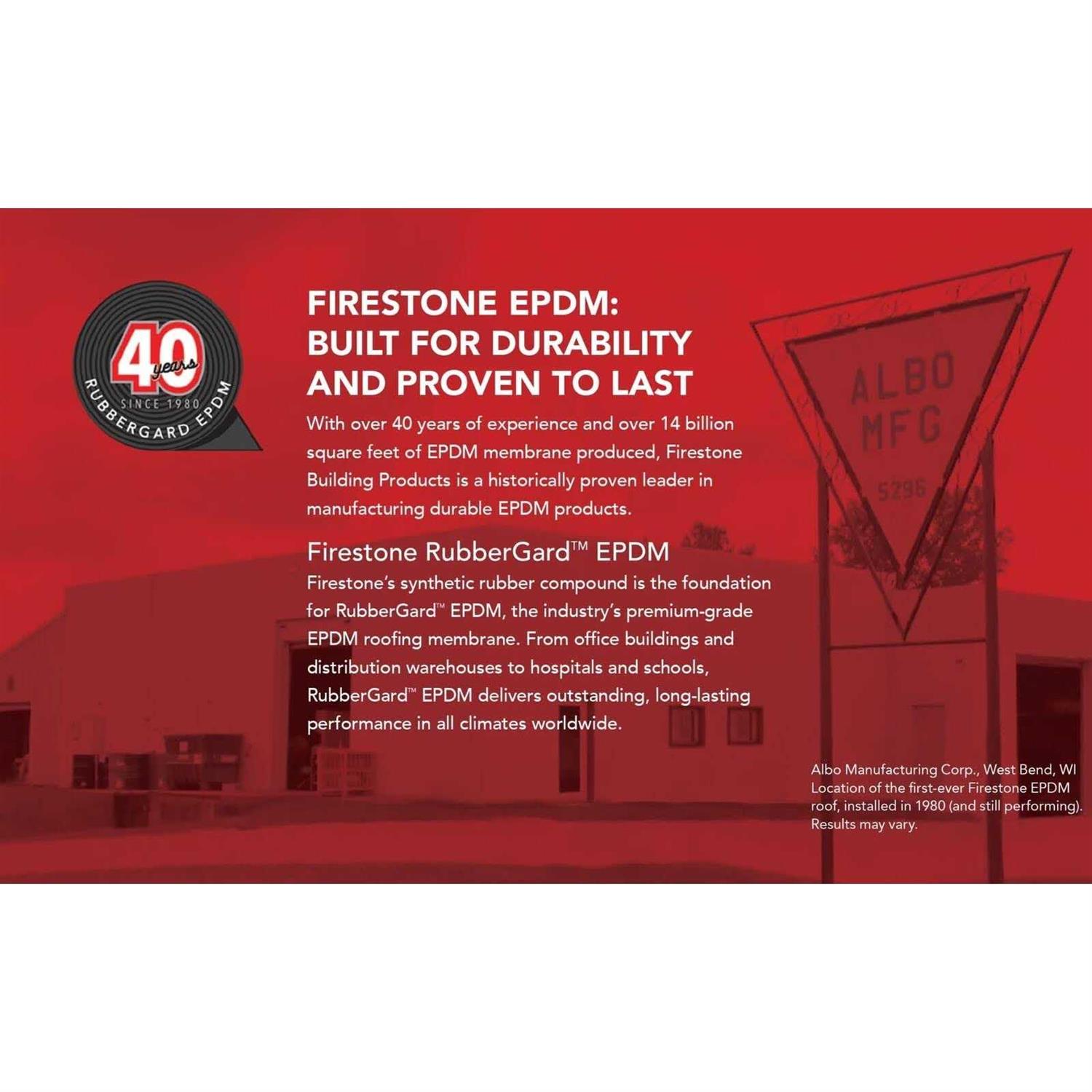 Firestone RubberGard 45 mil Epdm Roofing Rubber - MT - Mrs Treak