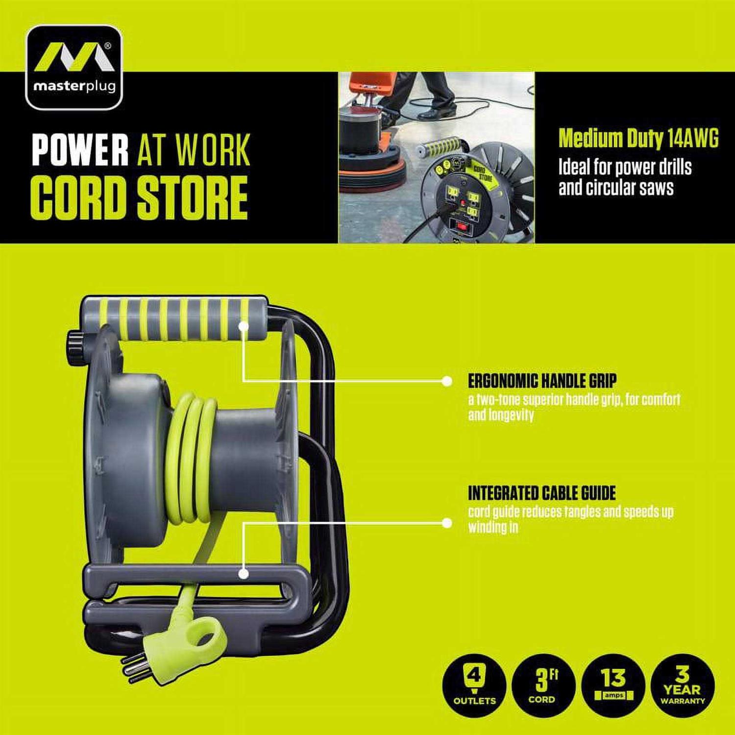 Masterplug 100ft Metal Extension Cord Reel - MT - Mrs Treak