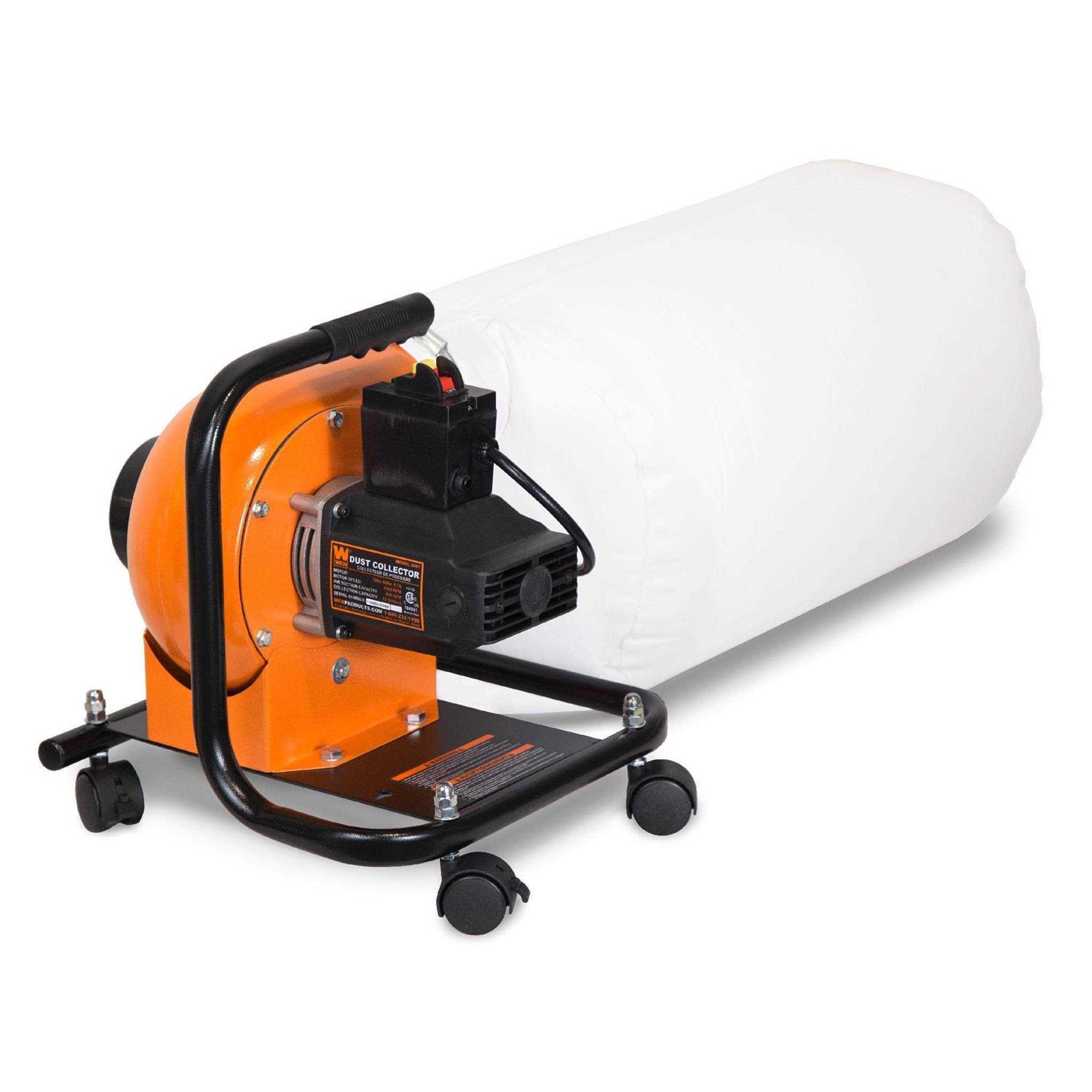 WEN 5.7-Amp 660 CFM Dust Collector with 12-Gallon Bag and Optional Wall Mount DC3401 - MT - Mrs Treak