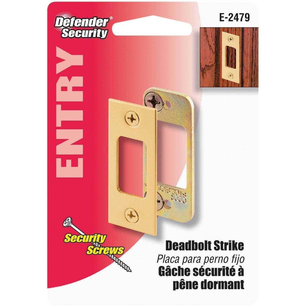 Defender Security Brass Door Reinforcer - MT - Mrs Treak