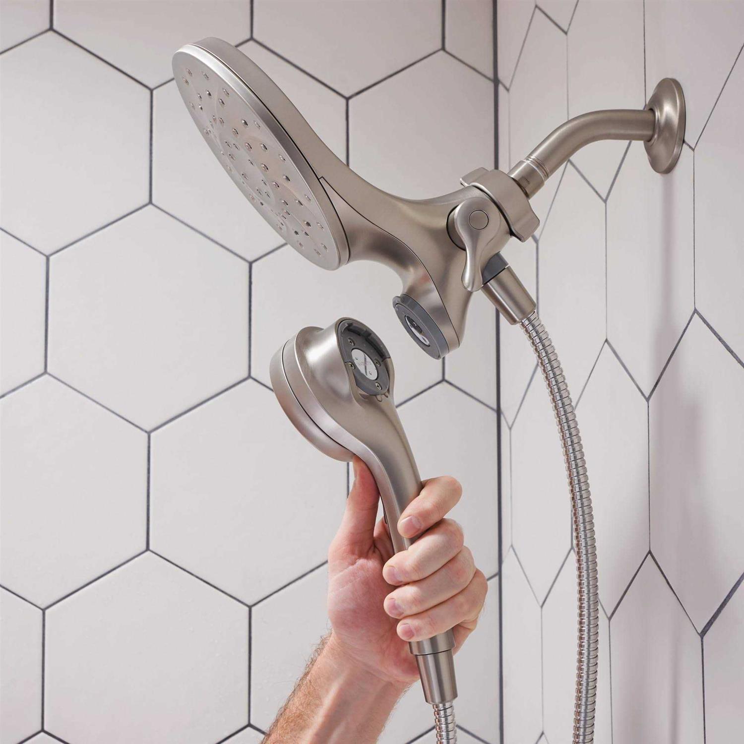 Moen 8-Mode Attune Shower Head in Spot Resist Brushed Nickel 218W0SRN - MT - Mrs Treak