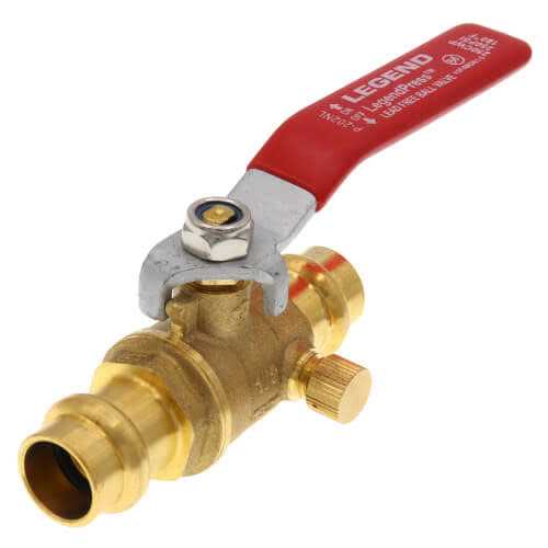 Legend Valve P-202NL Full Port Press Ball Valve with Drain 101 - MT - Mrs Treak