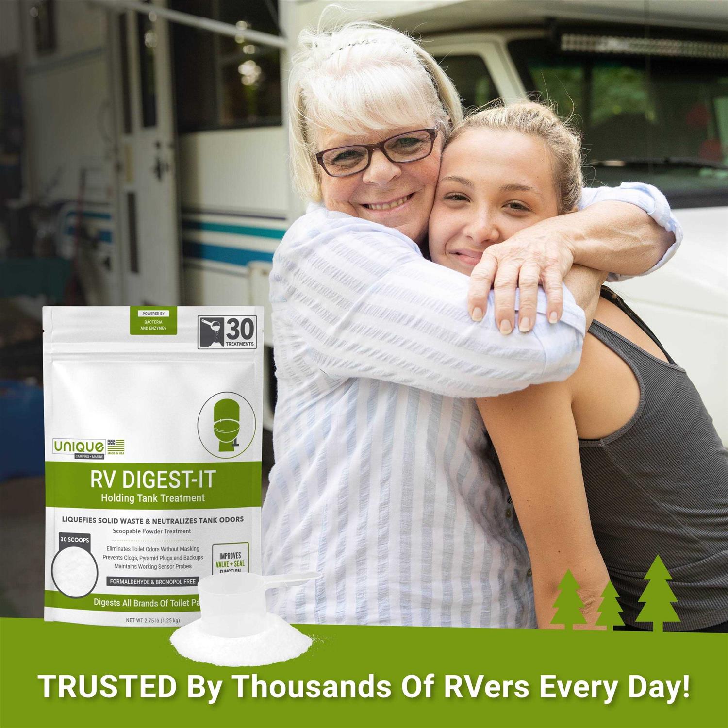 Unique RV Digest-It Black Tank Treatment Concentrated Drop-In Pod Toilet Treatment - MT - Mrs Treak