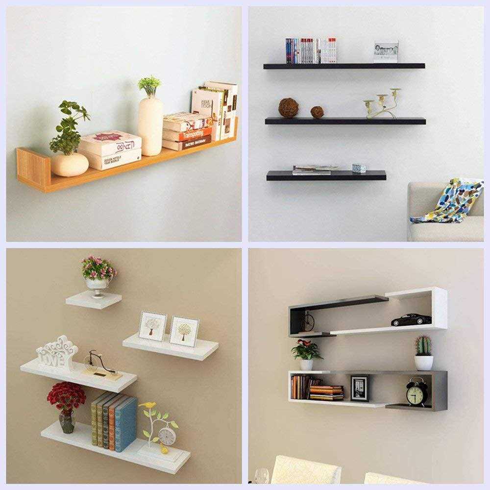 SpzcdZa 4pcs Floating Shelf Invisible Support Bracket,Hidden Shelf Support Brackets Hardened Concealed Floating Shelf Blind Wall Shelf - MT - Mrs Treak