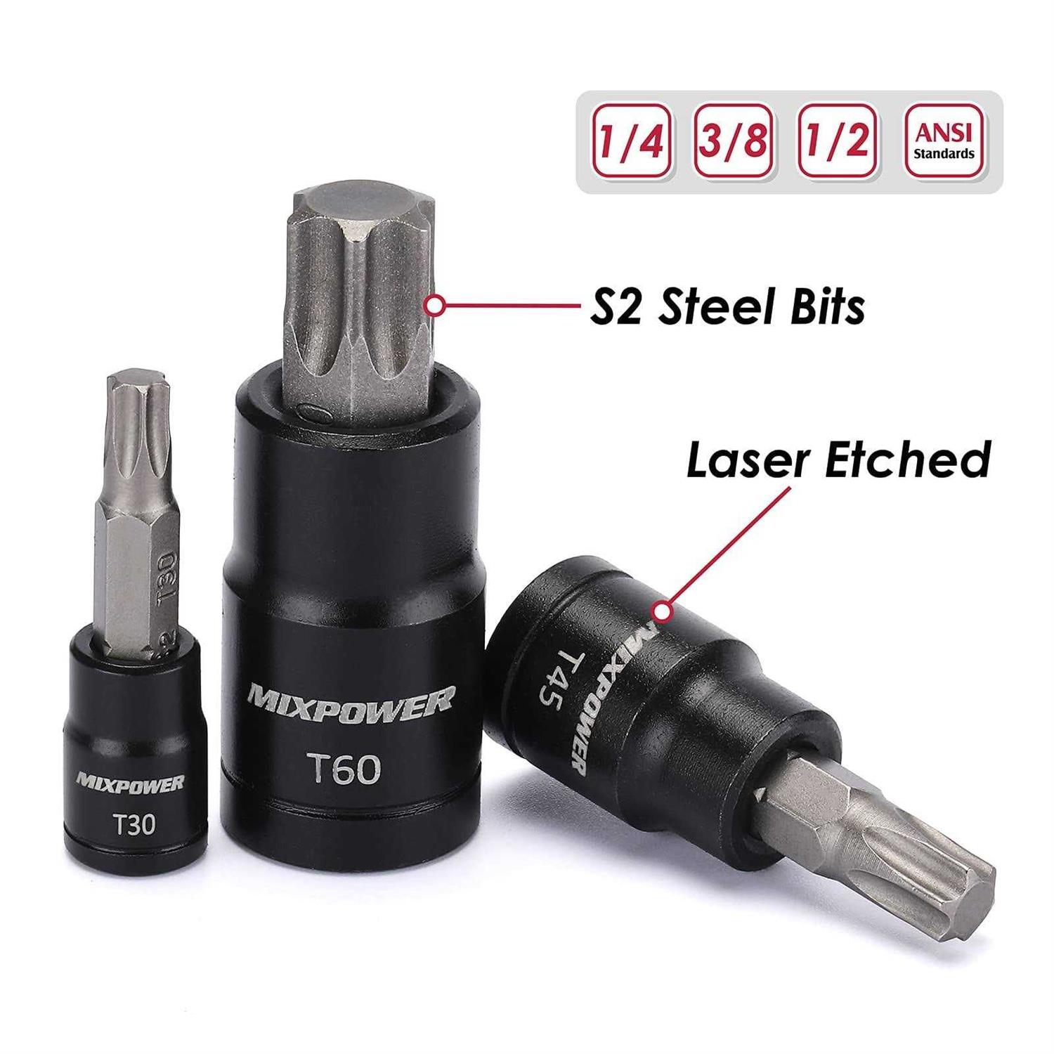 MIXPOWER 15-piece Drive Shallow Universal Impact Socket Set - MT - Mrs Treak