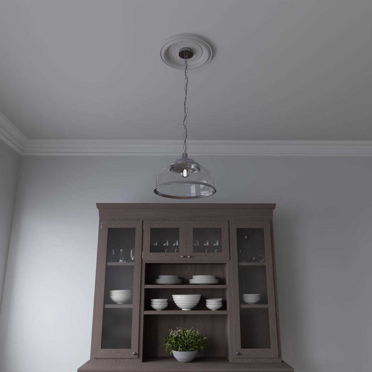 Ekena Millwork 3 1/2ID x 1 Traditional Thermoformed PVC Ceiling Medallion - MT - Mrs Treak