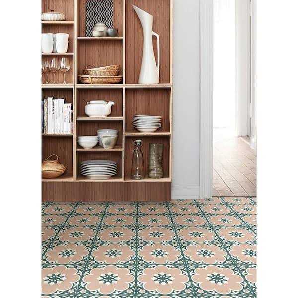 FloorPops 12-in by 12 Daphne Vinyl Peel & Stick Floor Tiles - MT - Mrs Treak