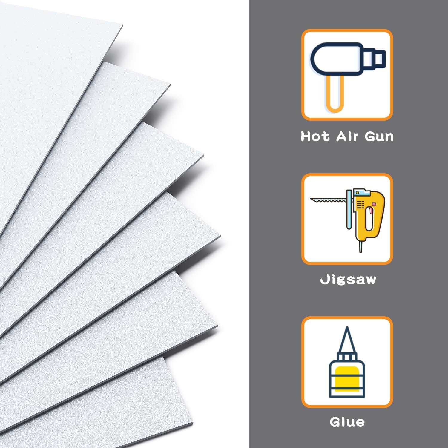 Zuvas Black Abs Plastic Sheet 12 X 16 X 6 Pack - Mrs Treak