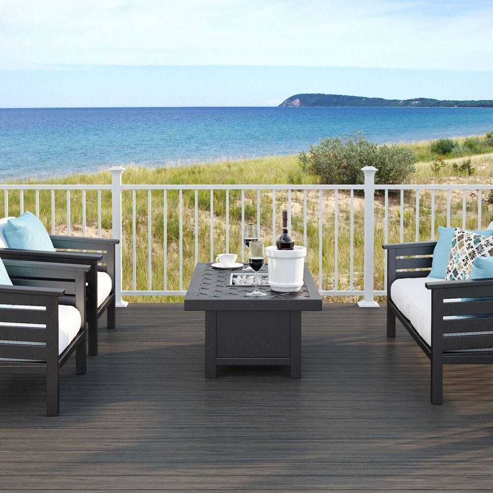 Deckorators Pre-assembled 6-ft x 2.25-in x 3-ft Matte Black Aluminum Deck Stair Rail Kit 346945 - MT - Mrs Treak