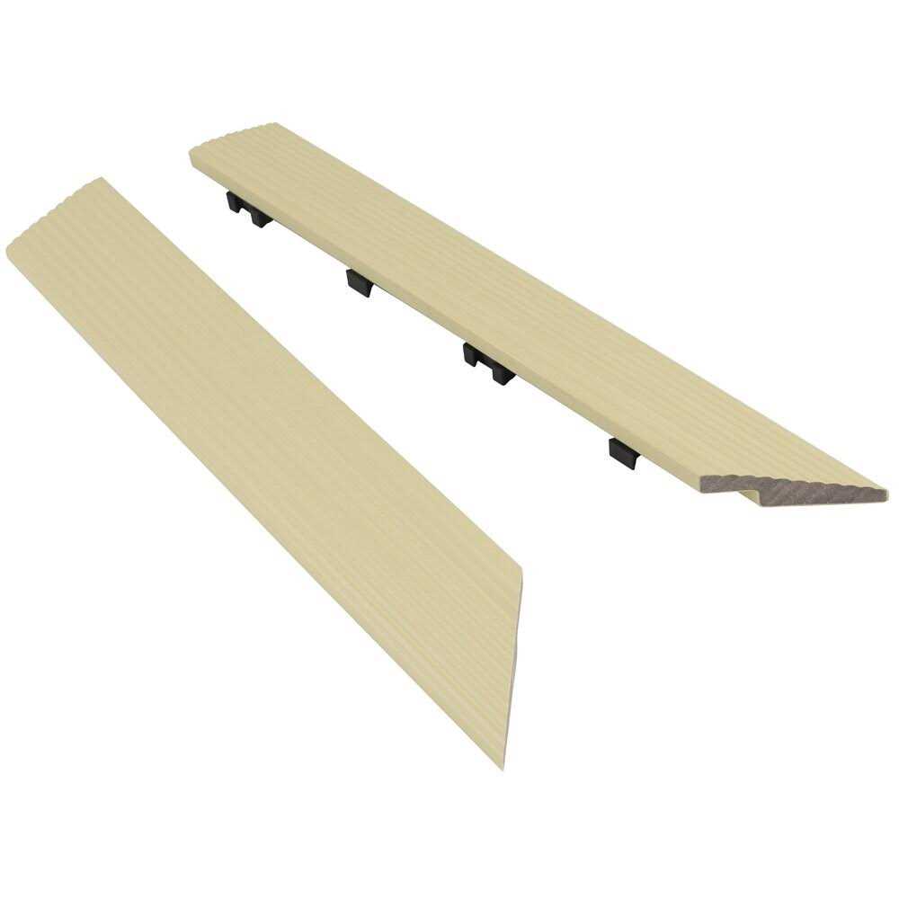 NewTechWood 1/6 ft. x 1 ft. Quick Deck Composite Deck Tile Outside Corner Fascia - MT - Mrs Treak