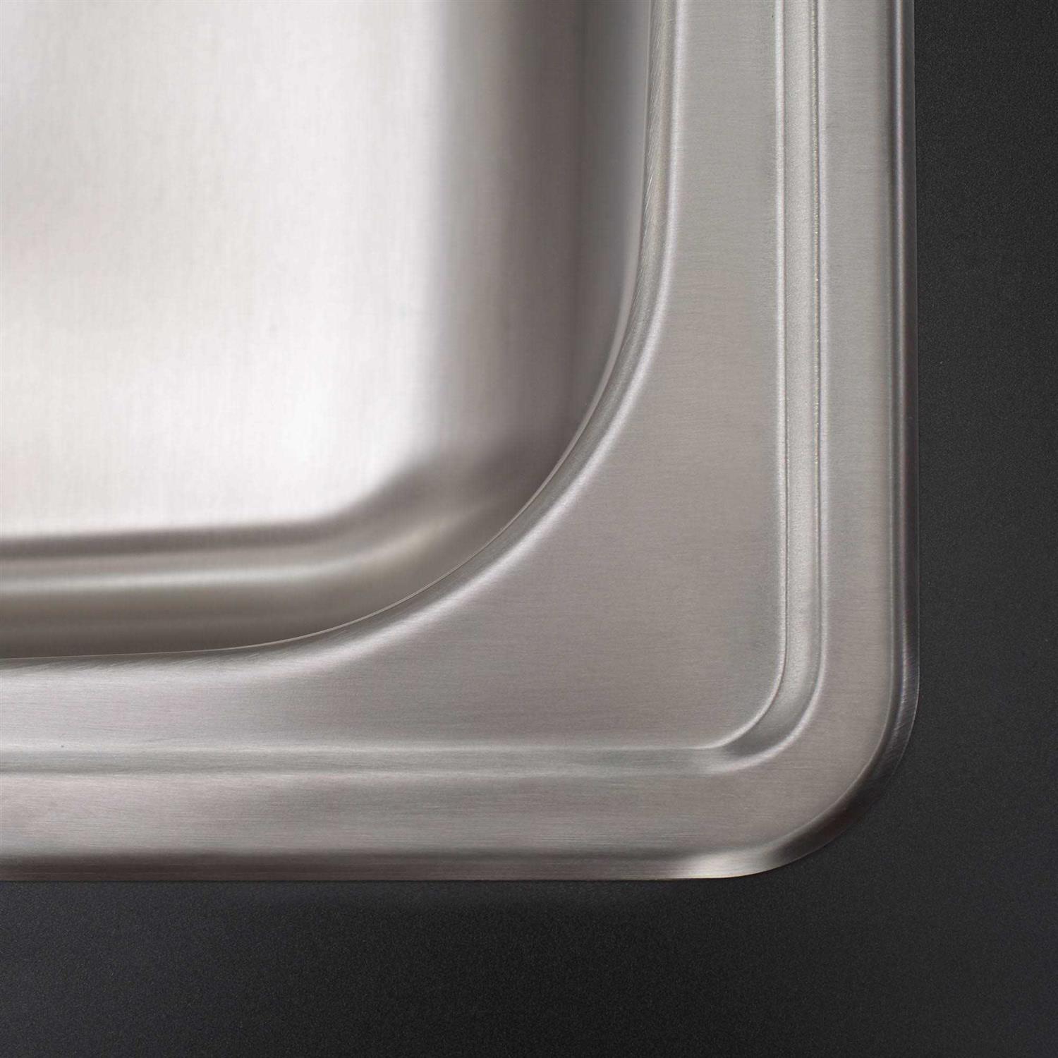 Kraus KTM25 25 inch Topmount Single Bowl Stainless Steel Kitchen Sink - MT - Mrs Treak