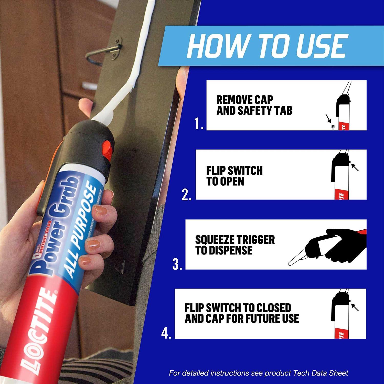 Loctite Power Grab Construction Adhesive Express All Purpose - MT - Mrs Treak