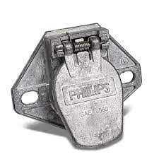 Phillips Ind. 15-730 7 Pin Plug with Cable Guard Zinc Die-Cast - MT - Mrs Treak