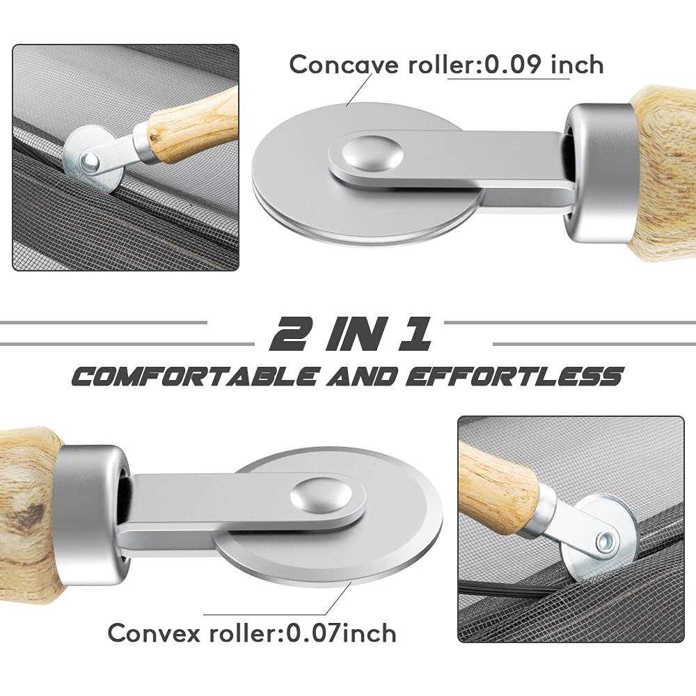 Lengtimo Screen Repair Kit Easy DIY Project 48 x 110 Fiberglass Screen Mesh with Rolling Tool and Screen Retainer Spline Scr - MT - Mrs Treak