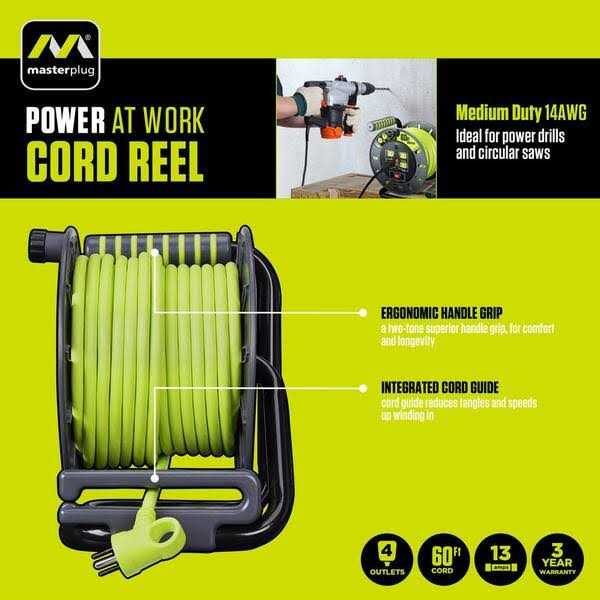 Masterplug Extension Cord Reel - MT - Mrs Treak