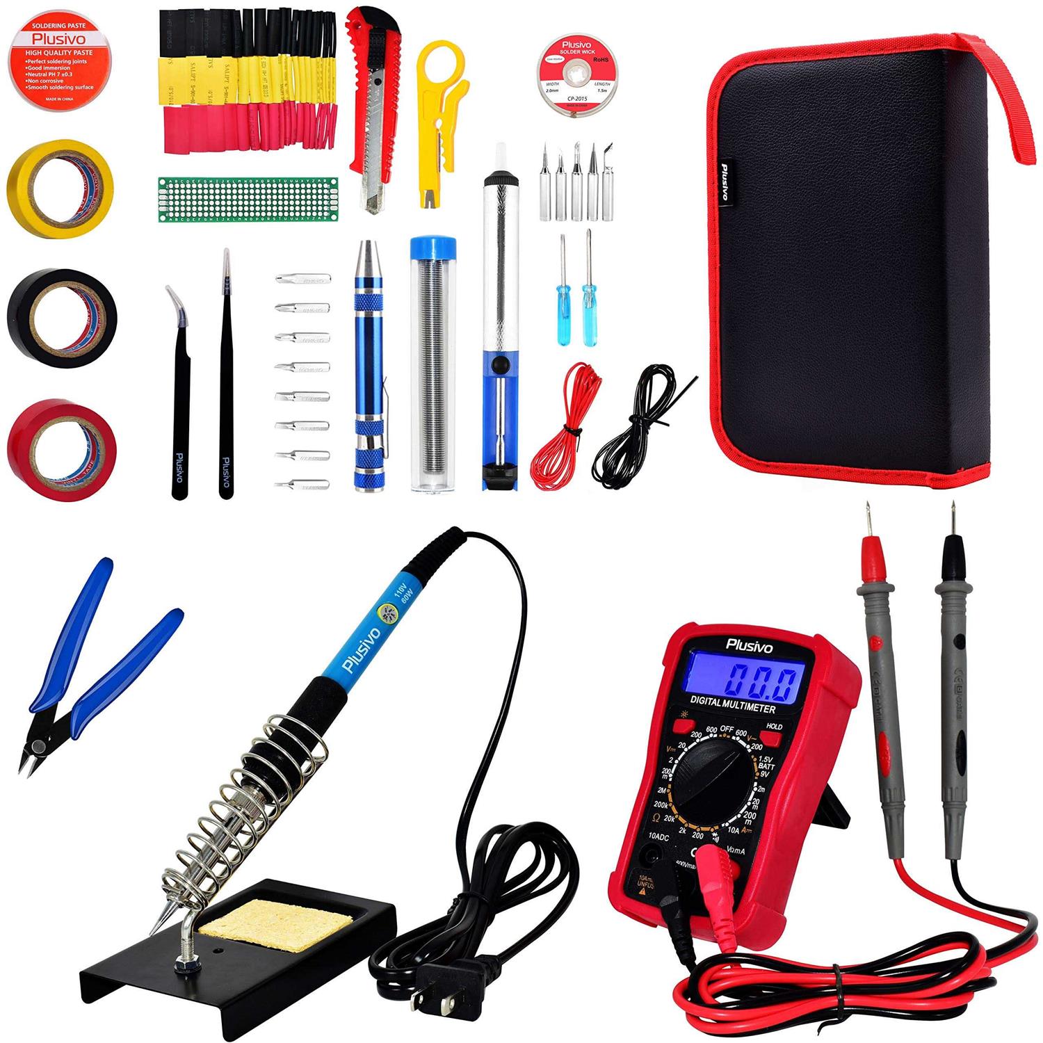 Soldering Iron Kit Jewelry Soldering Iron 60W Upgraded AdjustableTemperature Welding Tools,Soldering Gun Solder Wire,Wire Cutter,Soldering Iron - MT - Mrs Treak