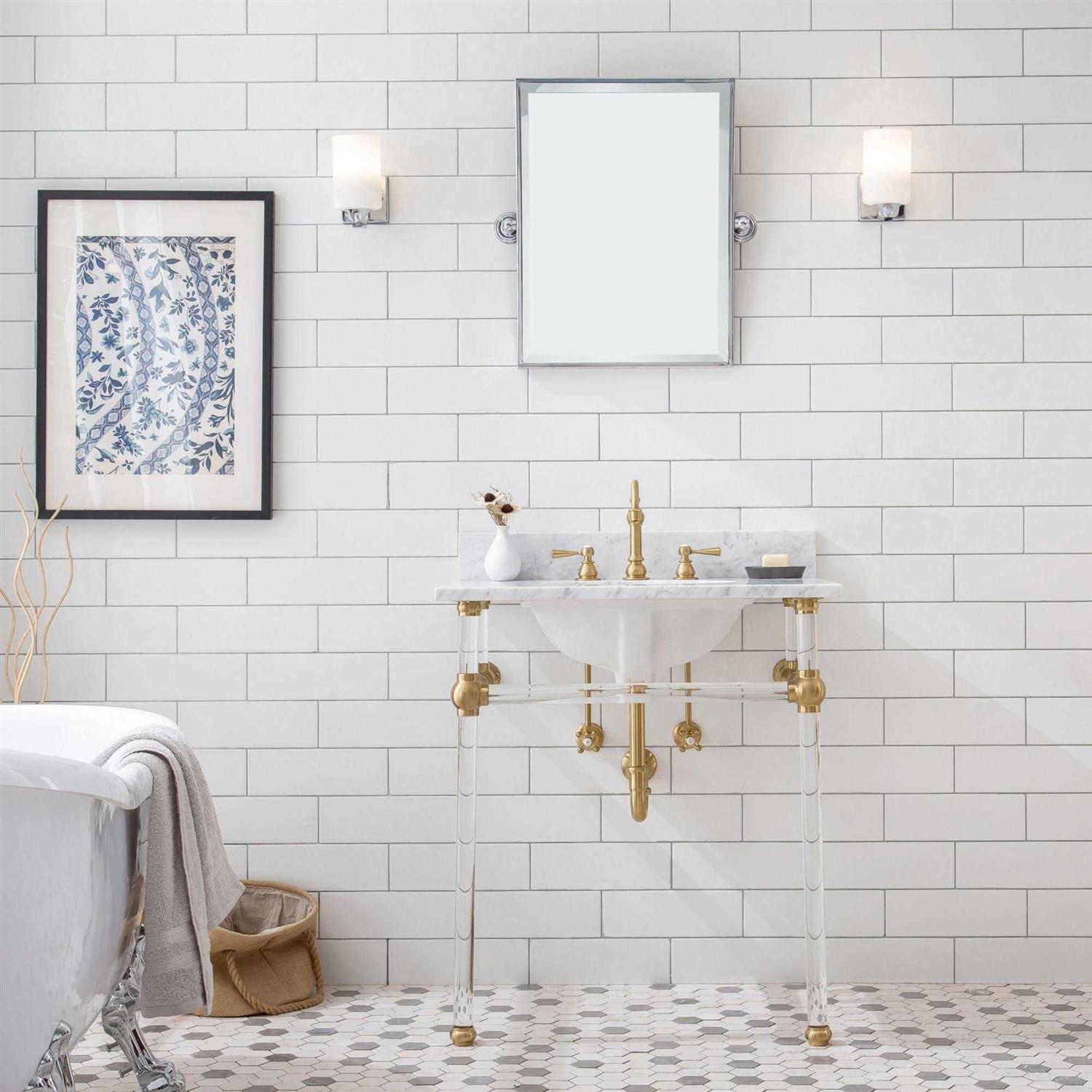 Water Creation F1-0003 Vintage Classic Basin Cocks Lavatory Faucets - MT - Mrs Treak