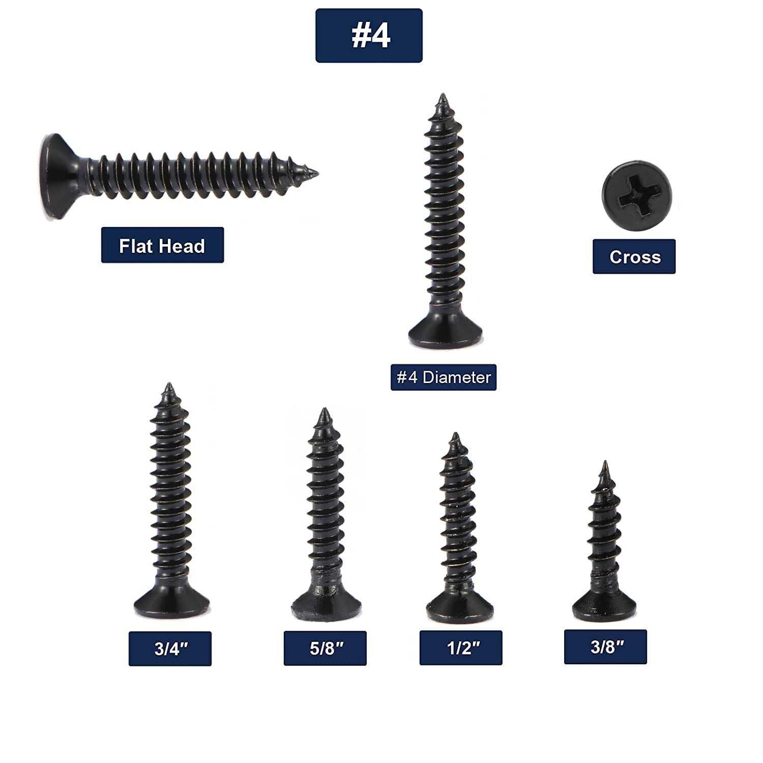 Wood Screw 100Pcs 18-8 304 Stainless Steel Screws Flat Head Phillips Fast Self Tapping Drywall Screws By Sg Tzh - MT - Mrs Treak
