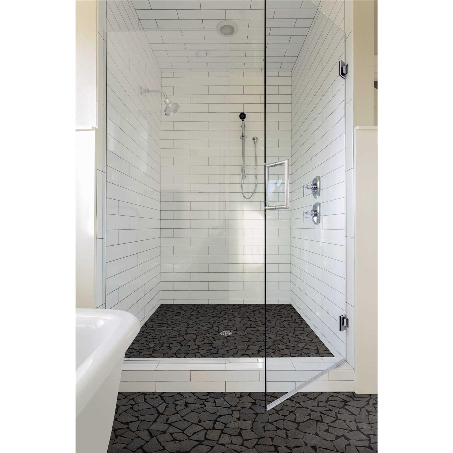 Tile Connection Fit Tile White 11 in. x 11 in. x 9.5 mm Indonesian Marble Mesh-Mounted Mosaic - MT - Mrs Treak