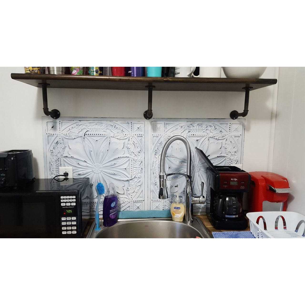 From Plain To Beautiful In Hours Dct10-Milan 2 ft. x 2 ft. PVC Glue-Up or Lay-In Ceiling Tile - MT - Mrs Treak
