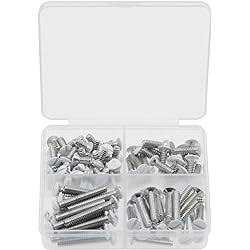 Wall Plate Screws 100 pcs White Outlet Screws Long 6-32 Thread Light Electrical Cover Panel Switch Plate Screws - Mrs Treak