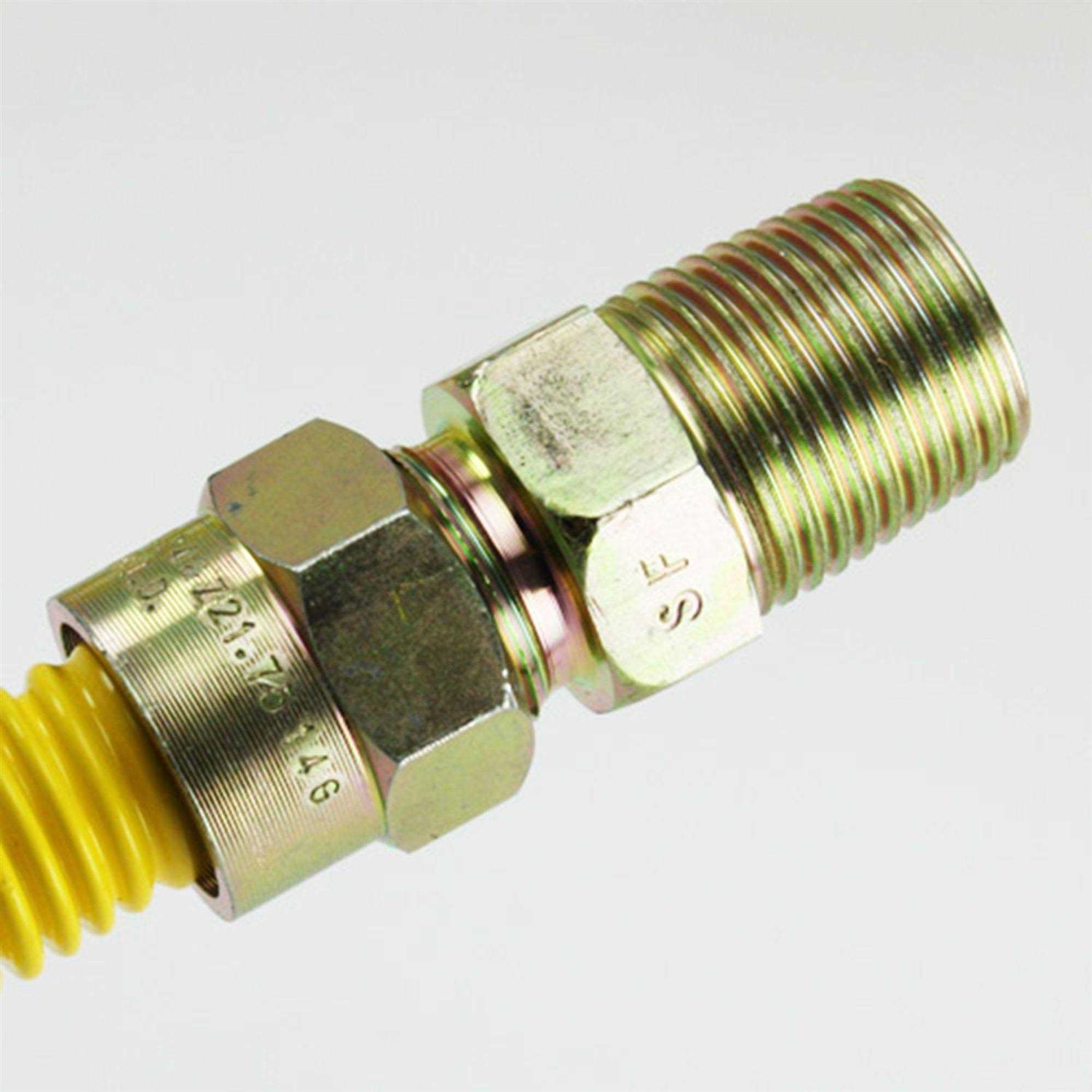 USD Flexible Stainless Steel Gas Appliance Line with 1/2 OD 1/2 MIP X 1/2 FIP - MT - Mrs Treak