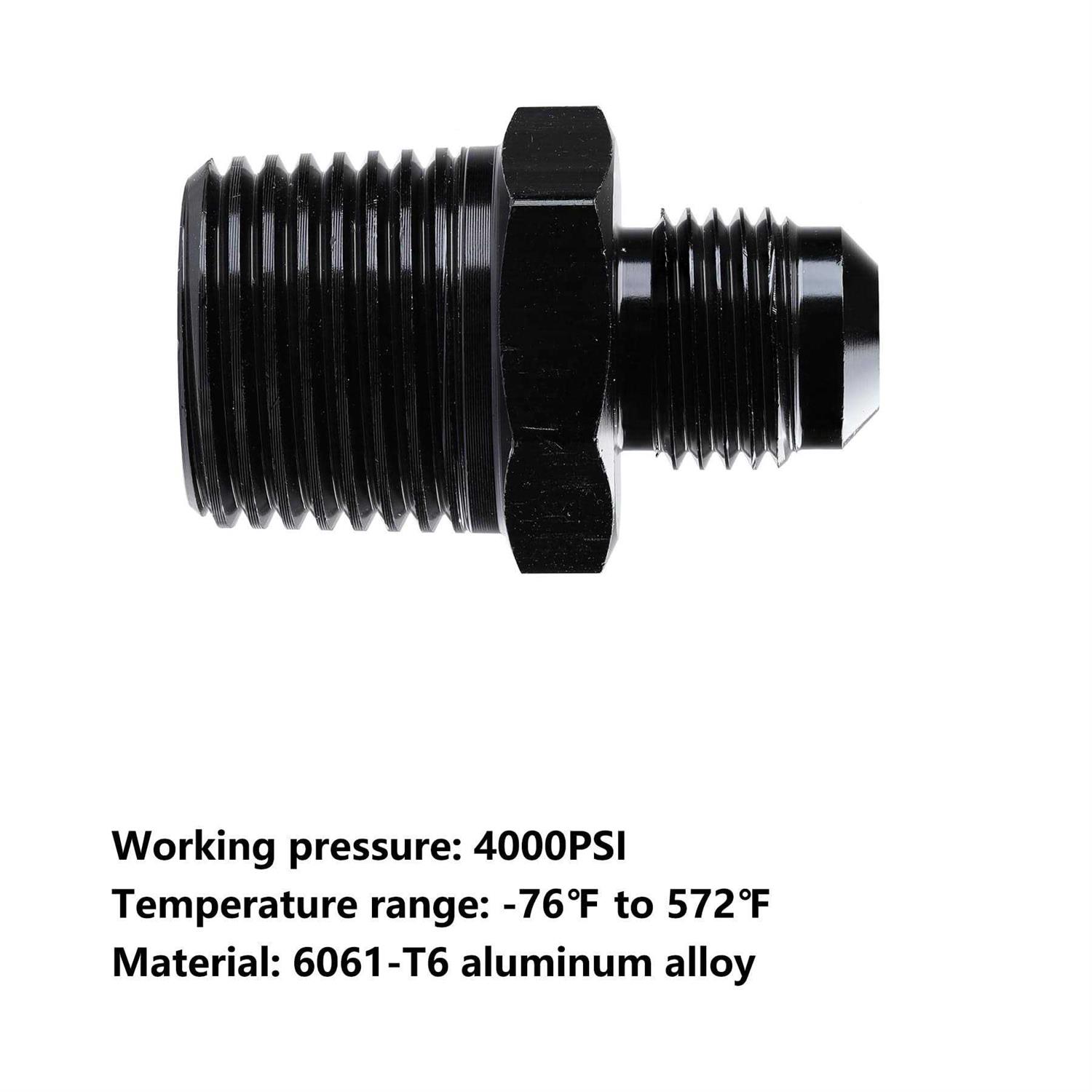 Ucreative Male Flare NPT Pipe Fitting Adapter Aluminum - MT - Mrs Treak