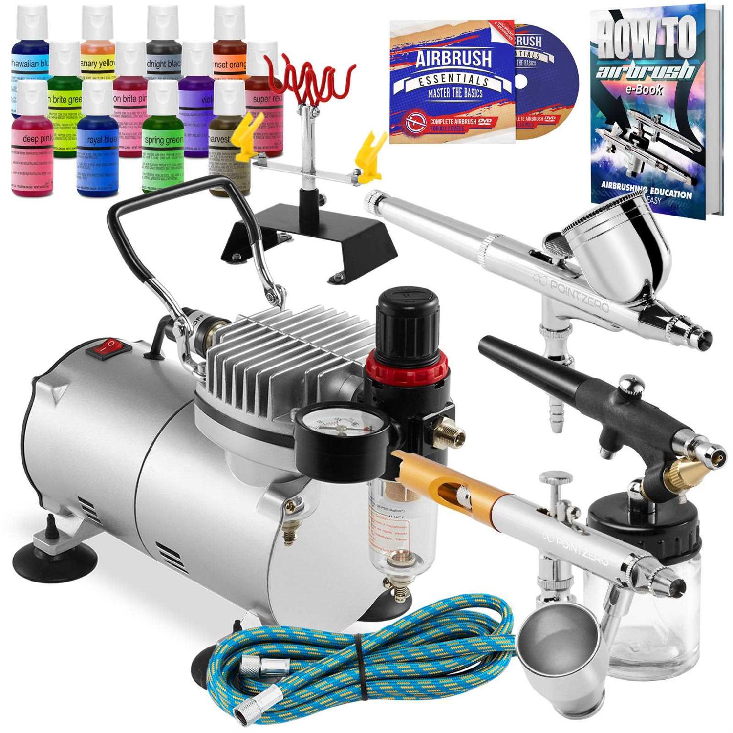 Pointzero 1/5 HP Airbrush Compressor with Regulator, Gauge and Water Trap - MT - Mrs Treak