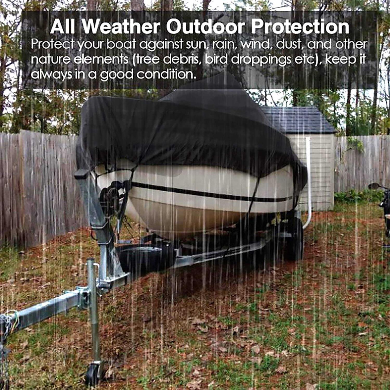 TEZONG Tarps Heavy Duty Waterproof Poly Tarp Multipurpose Tarpaulin Outdoor cover Black for Emergency Rain Roof - MT - Mrs Treak