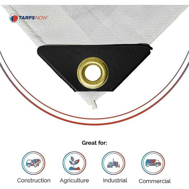 Tarps Now Waterproof Poly Tarps Translucent Tarp Cover with Grommets - MT - Mrs Treak