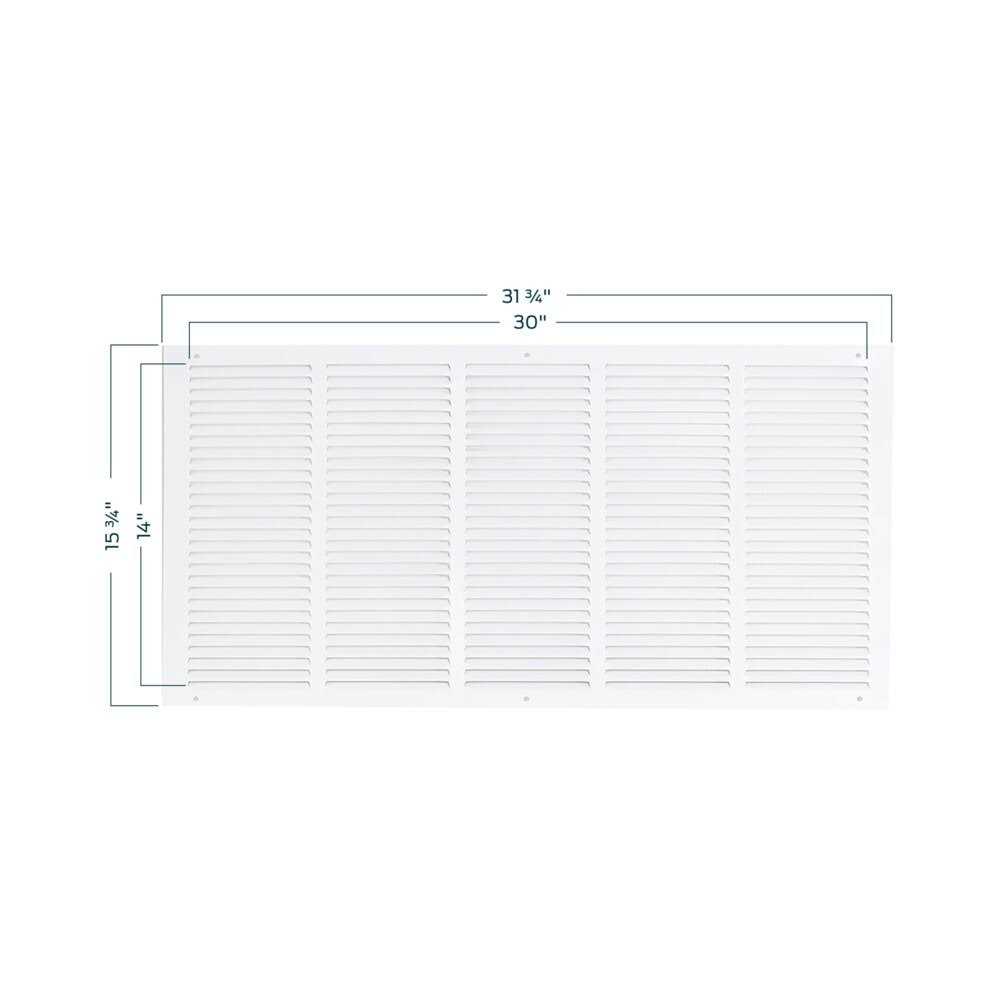 EZ-FLO Steel White Sidewall/Ceiling Return Air Grille - MT - Mrs Treak