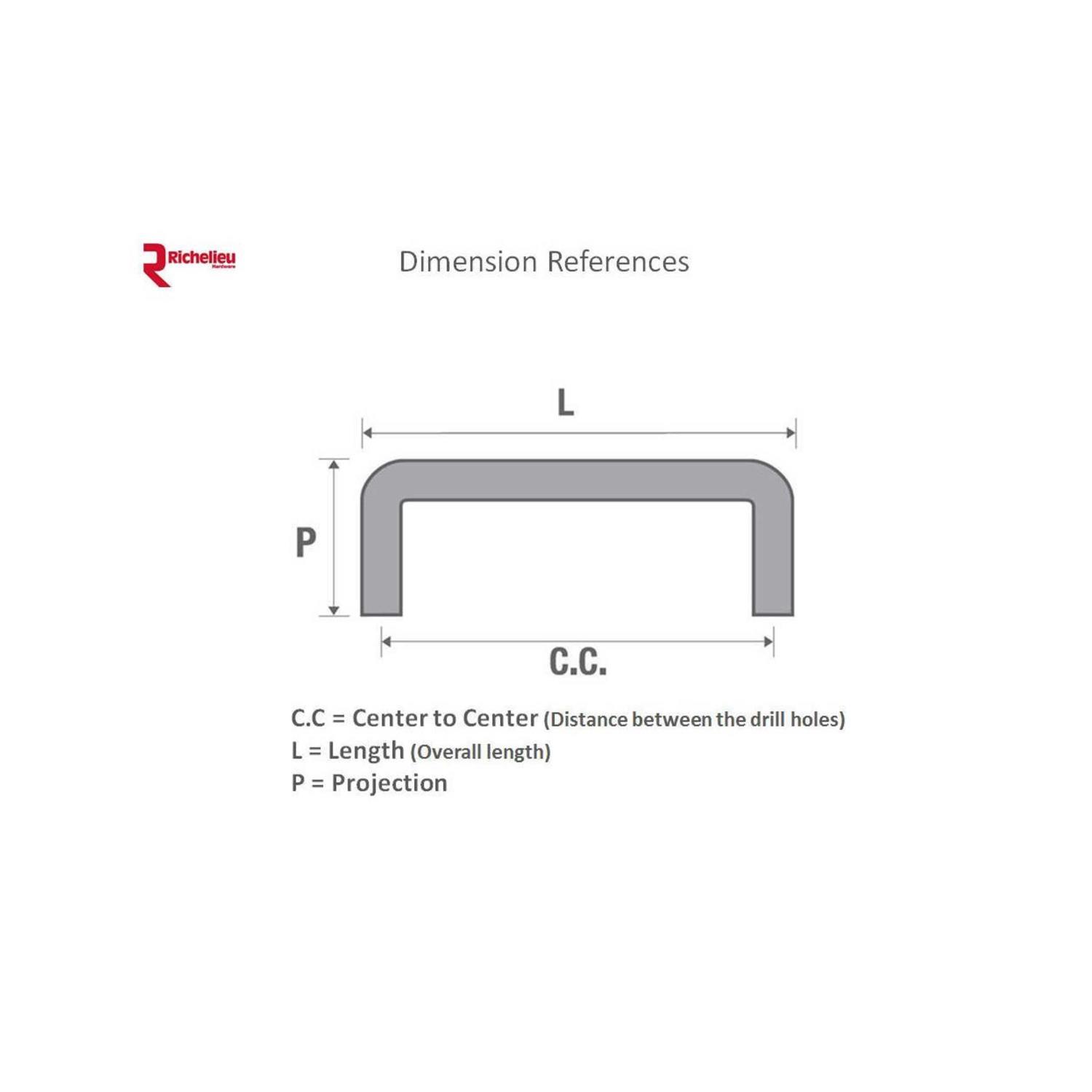 Expression 3 25/32 Center to Center Bar/Handle Pull Richelieu BP87396CHBRZ - MT - Mrs Treak