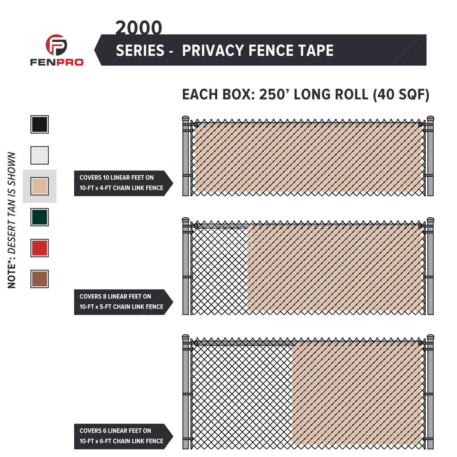 Fenpro Chain Link Fence Privacy Tape - MT - Mrs Treak