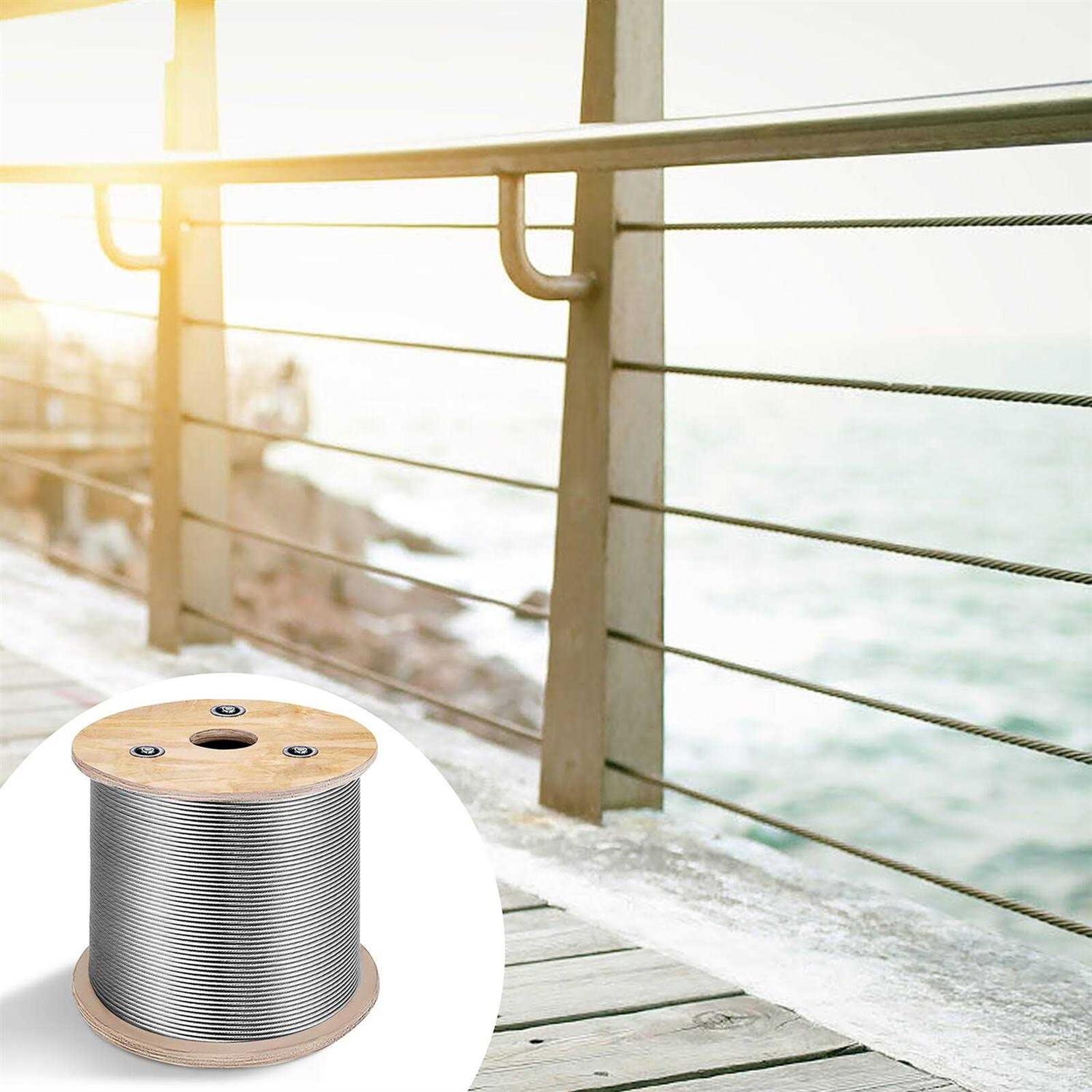 VEVOR 316 Stainless Steel Cable Wire Rope 7×7 316GSS7X700000001V0 - MT - Mrs Treak