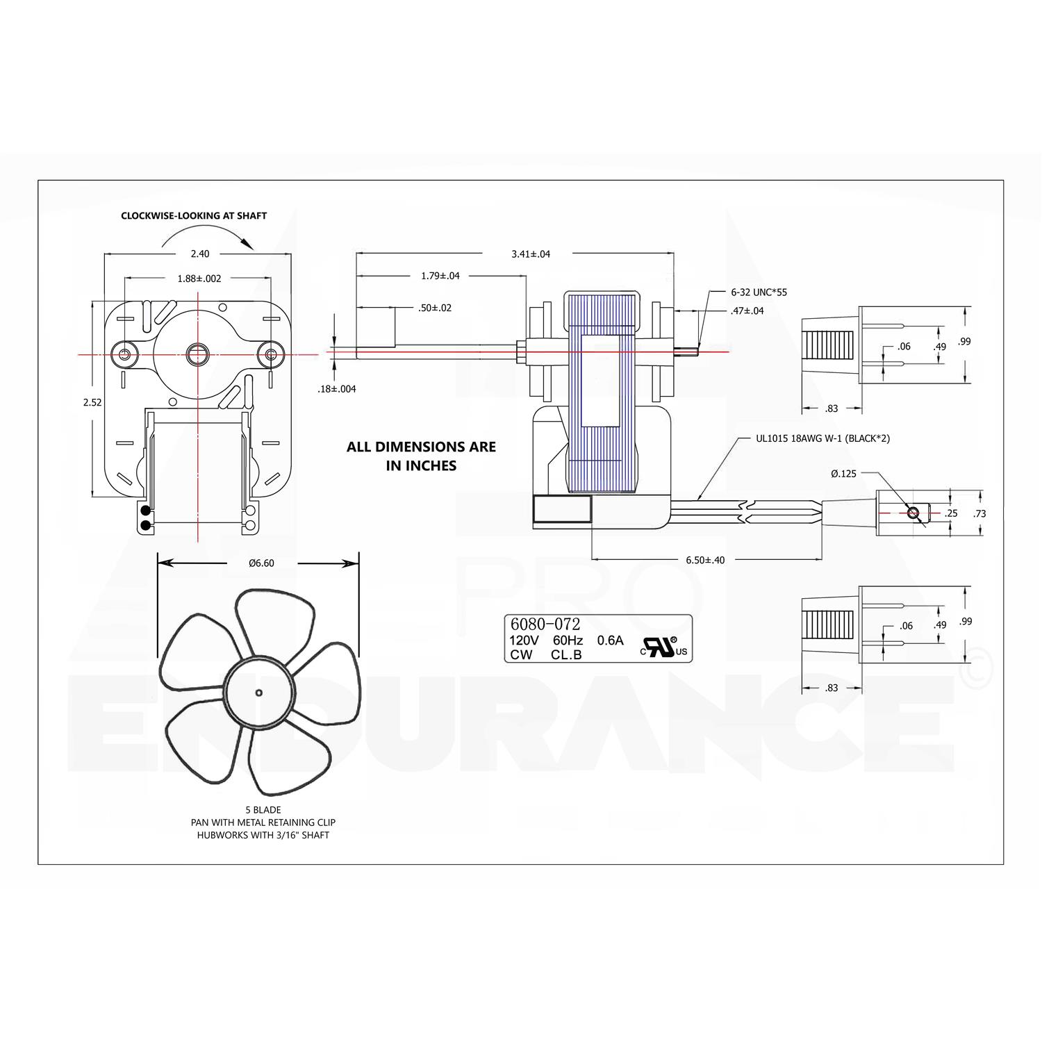 Endurance Pro Ja2c0208-1 23405ser Exhaust Fan Motor Replacement for Broan Nutone - MT - Mrs Treak