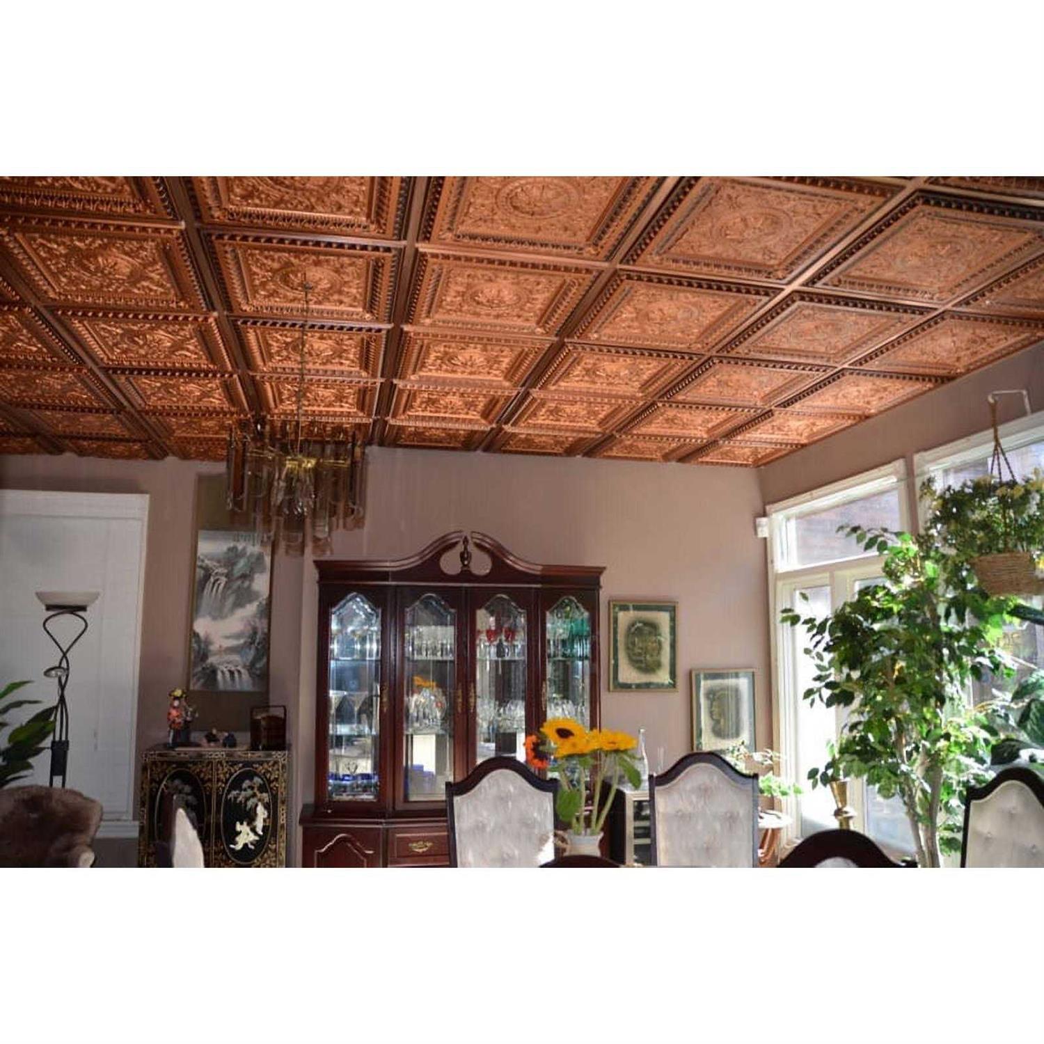From Plain To Beautiful In Hours La Scala 2 ft. x 2 ft. PVC Glue-up or Lay-in Ceiling Tile - MT - Mrs Treak